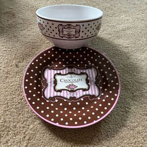 Trisa Chocolate Stoneware Plate And Bowl